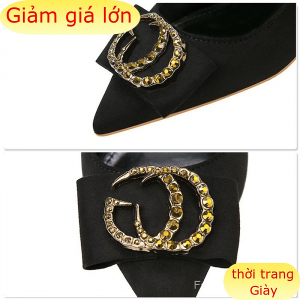 Giày Cao Gót Nữ 10cm Đính Đá Thời Trang