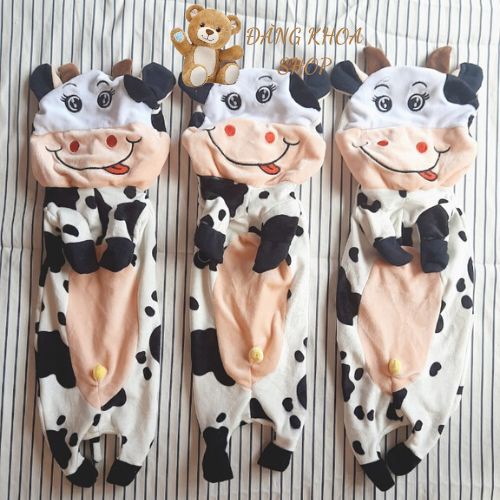 Vỏ Gấu Con Bò Sữa 50cm - Gối Ôm Gấu Bông Bò Sữa Vải Nhung Mềm Mịn Hàng Cao Cấp
