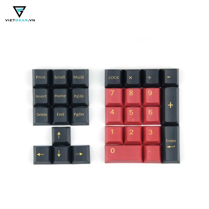 Bộ nút nhựa Cherry Red Samurai nhựa thick PBT in dyesub 128 nút cực đẹp