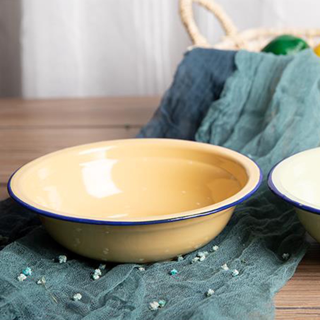 Bát Ăn Súp Tráng Men Đa Năng Phong Cách Vintage Cho Nhà Bếp