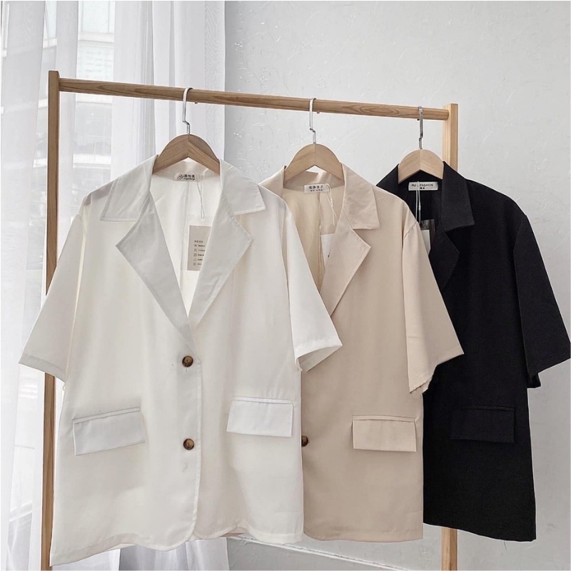 Blazer Ngắn Tay-Blazer cộc tay nữ Phong Cách Ulzzang CỎ STORE BL01