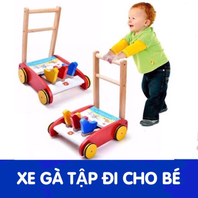 Xe gỗ tập đi hình gà con