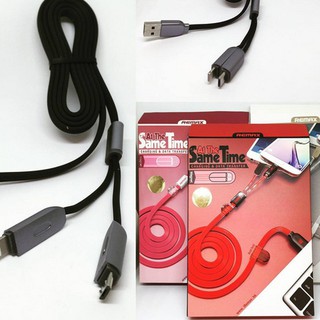 Dây cáp sạc 2in1 Lightning & Micro USB Remax Same Time
