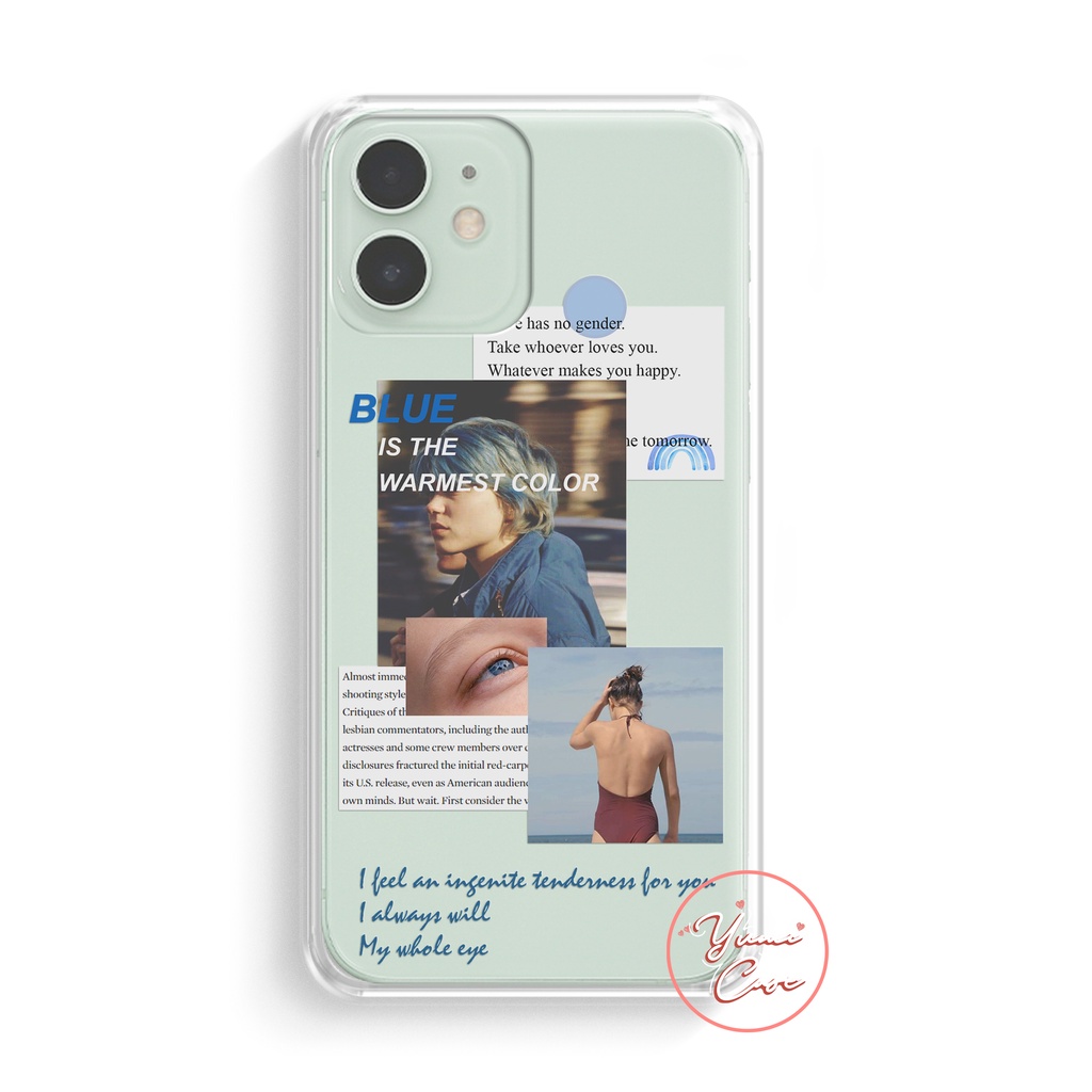 Ốp lưng điện thoại cho Iphone Samsung Vsmart Oppo Huawei Xiaomi Vivo Nokia Realme Poco Redmi TRONG - ĐEN Yumi Case