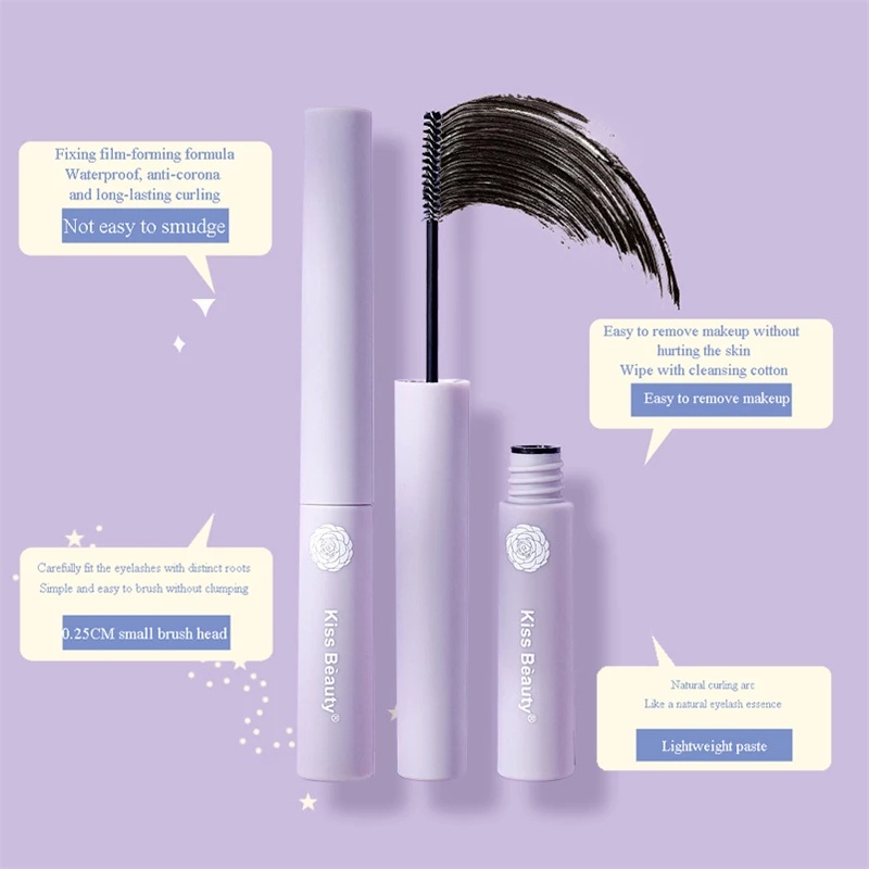 Mascara Màu Đen/Nâu Siêu Mịn Không Nhòe Lâu Trôi Chuốt Cong Mi