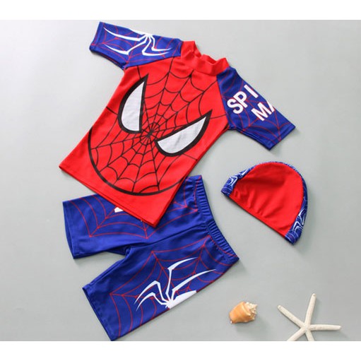 Đồ bơi người nhện spider man cho bé - đầy đủ nón, quần, áo | BigBuy360 - bigbuy360.vn