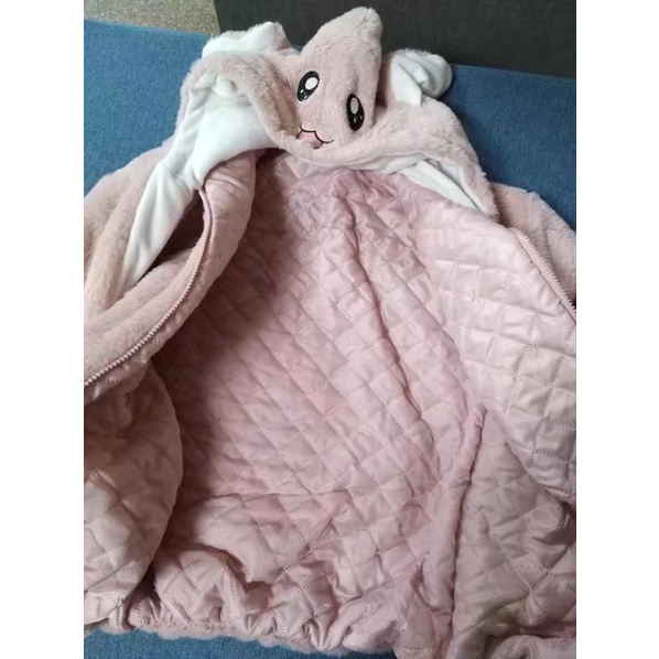 Áo lông tai thỏ nhún nhảy dễ thương thời trang baybe