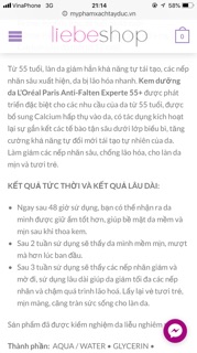 KEM DƯỠNG DA L’OREAL DÀNH CHO TUỔI 55