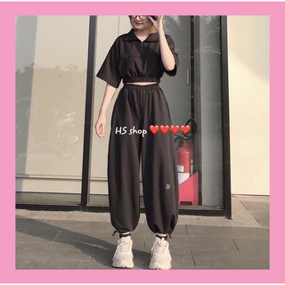 Set bộ áo ctr polo quần jogger unisex thể thao năng động