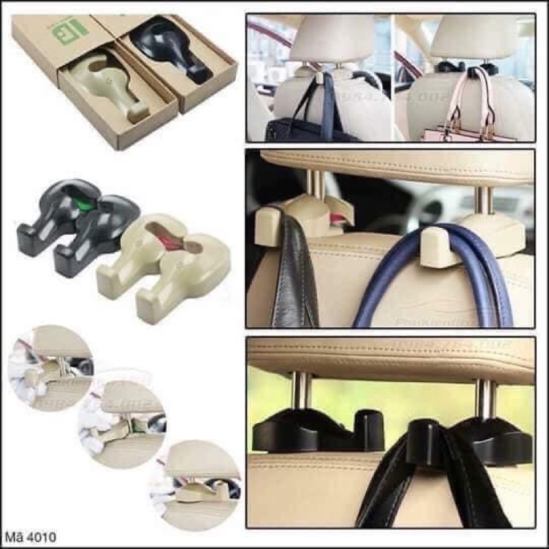 Bộ 2 móc treo đồ vai ghế ô tô