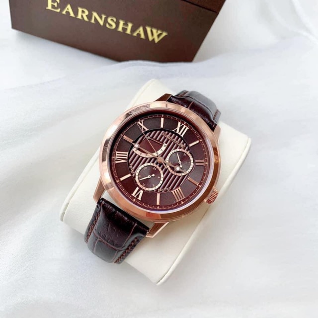 Đồng Hồ Thomas Earnshaw Nam ES-8060-04 Cornwall Genuine Leather Strap Men’s Watch