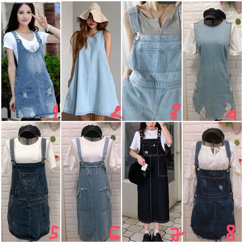 Yếm jean đẹp hot trend dưới 60 kg