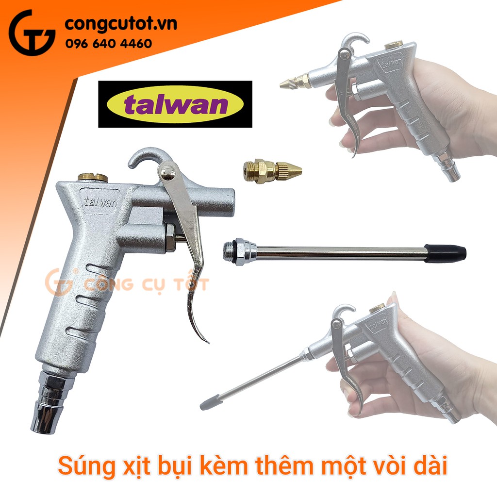 Súng xịt bụi bằng hợp kim nhôm kèm thêm một vòi dài