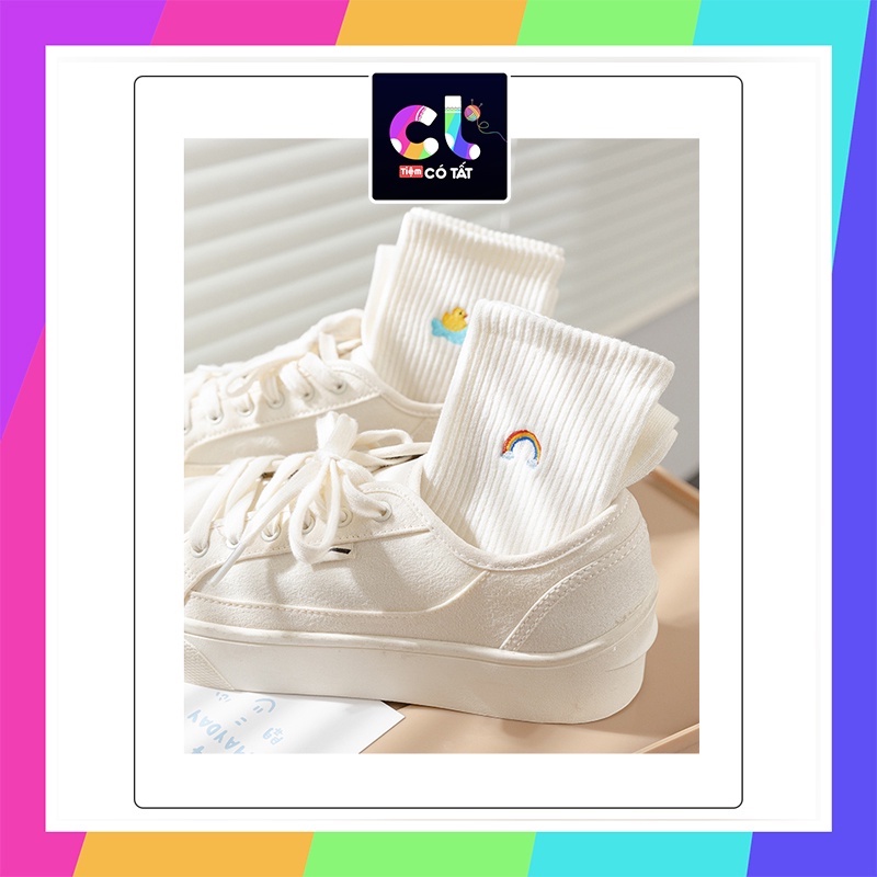 Tất Vớ Nữ Dễ Thương - Vớ trắng đễ phối đồ - Tất Trắng Dài / Tiệm có Tất