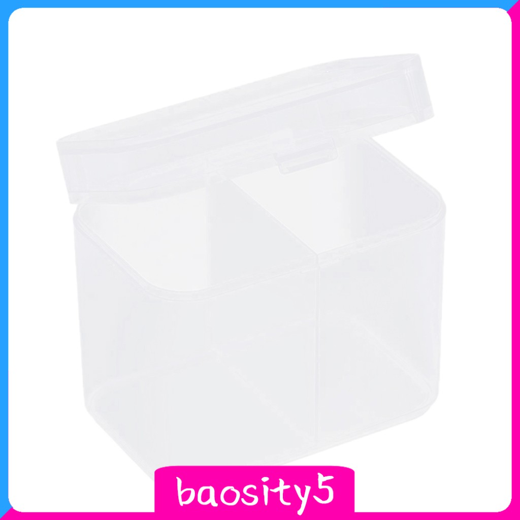 [Hàng mới về] Hộp Thiết Kế 2 Ngăn Dùng Để Đựng Bông Tẩy Trang/Mỹ Phẩm/Tăm Bông Tiện Lợi | BigBuy360 - bigbuy360.vn