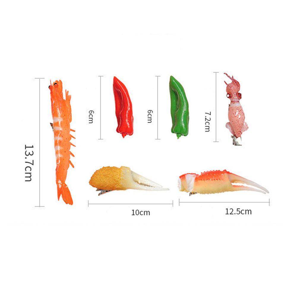 Kẹp Tóc Hình Thức Ăn Hoạt Hình Bằng PVC Cho Bé Gái