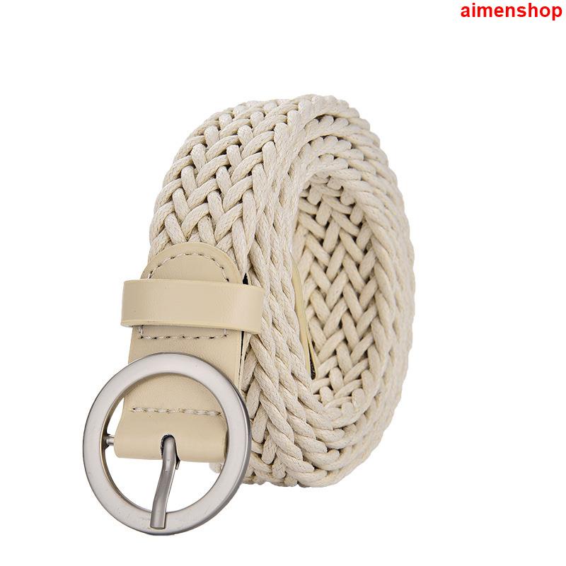 Thắt Lưng Dây Thừng Khóa Tròn Kiểu Hàn Quốc Thời Trang Cho Nam Nữ Xịn