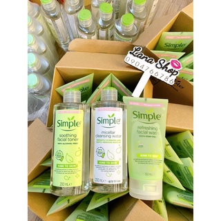[Combo Simple]Tẩy Trang Toner Sửa rửa mặt