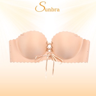 Áo Ngực Su Đúc Cúp Ngang Dây Rút Nâng Ngực Tạo Khe Quyến Rũ SUNBRA 335