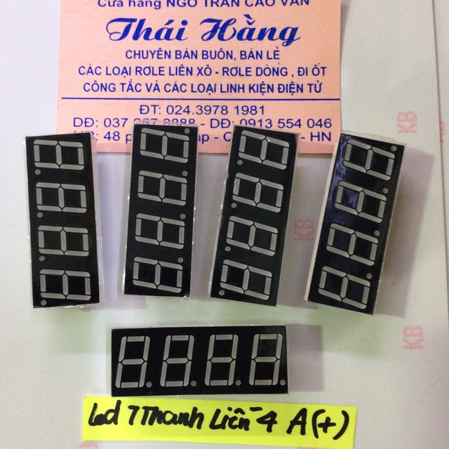 Led 7 thanh 4 số A nốt giá cho 5 chiếc