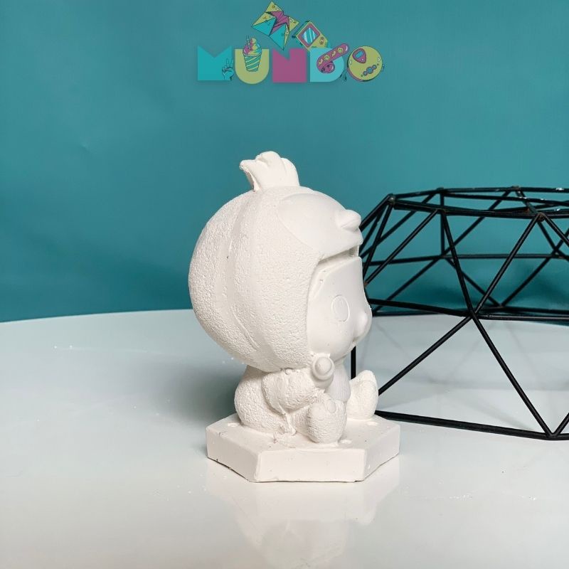 Tượng tô màu (chọn màu cọ) cao cấp chọn mẫu SIZE L GÀ CON TINH NGHỊCH, tượng thạch cao MUNDO