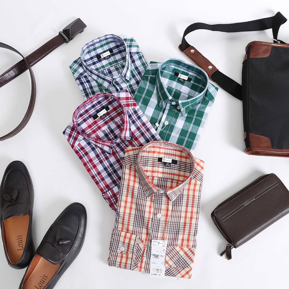 Áo Sơmi Kẻ Caro Chất Liệu Cotton Không Bai Xù, Màu Sắc Tươi Trẻ, Chống Nhăn Hoàn Hảo - POLIDO | BigBuy360 - bigbuy360.vn