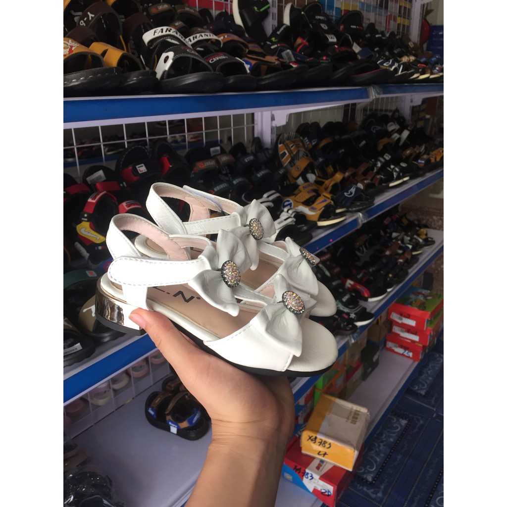 sandal Bé Gái Size 27-31 hai nơ xinh