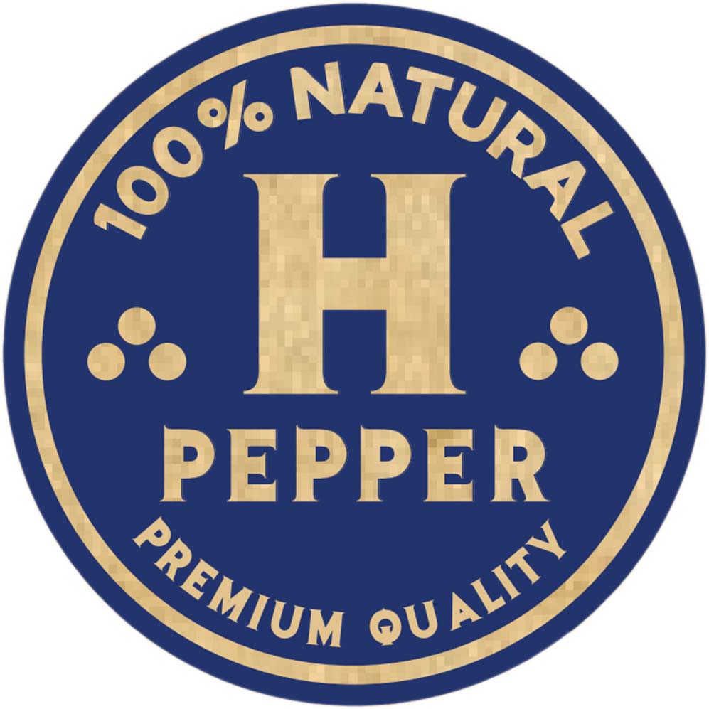 Hạt tiêu sọ Phú Quốc H PEPPER 100g + Cối xay tiêu cầm tay thủy tinh