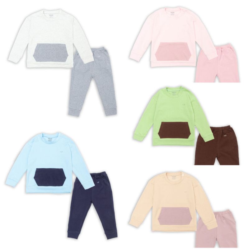 Nature wear - Bộ nỉ bamboo vải dày cao cấp cho bé 6-16kg