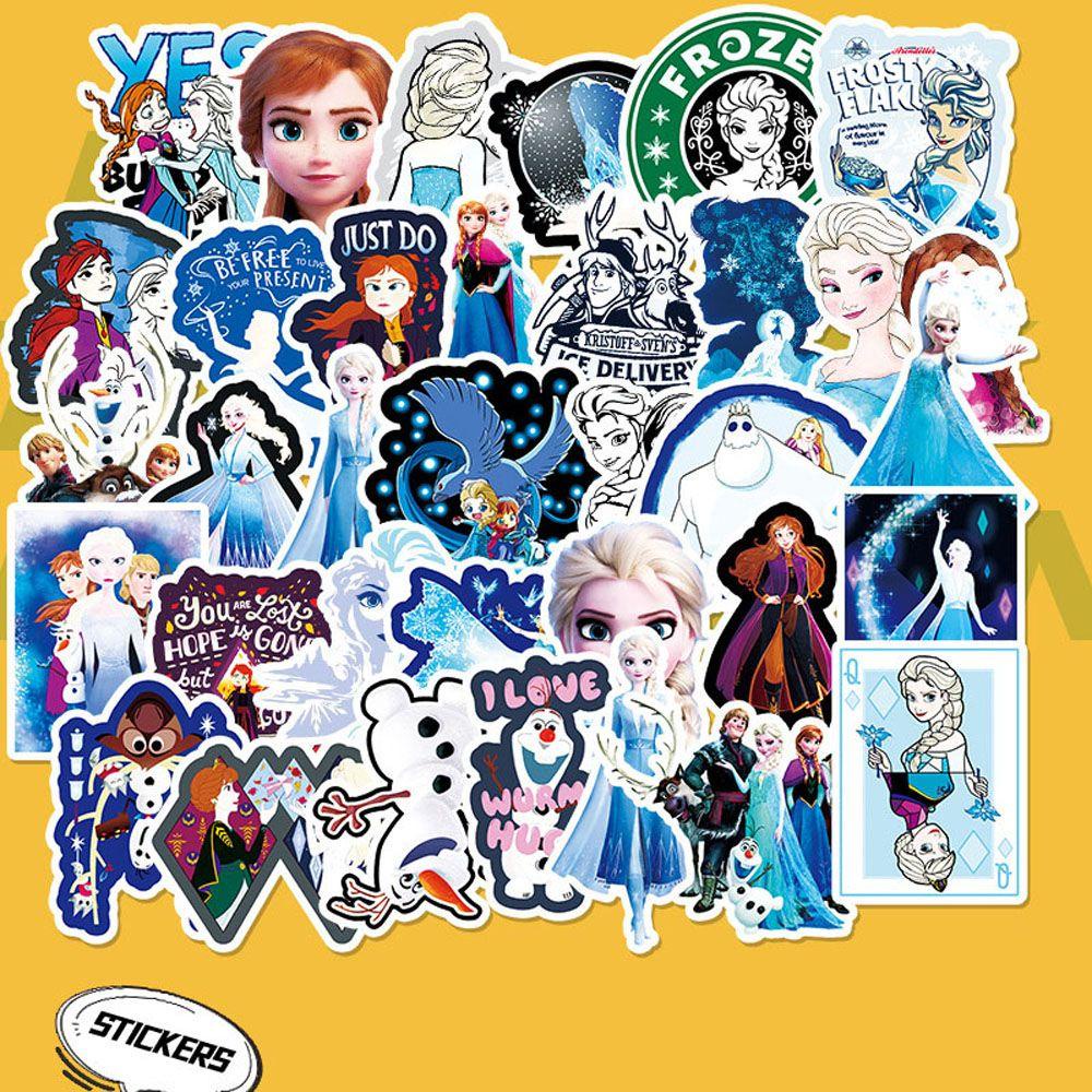 Nhãn Dán Mini Hình Frozen Trang Trí Vali Ván Trượt / Laptop / Hành Lý / Guitar Cổ Điển