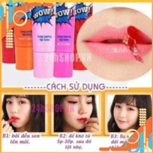 [Dùng là Xinh] Son săm wow Hàn Quốc hot 2020 chính hãng (dạng lột) lâu trôi chống nước.