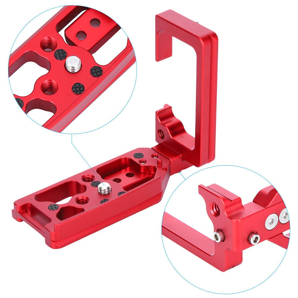 [Apill] Red Short Stretchable L Quick Release Plate Vertical Shooting Bracket for Canon EOS-R