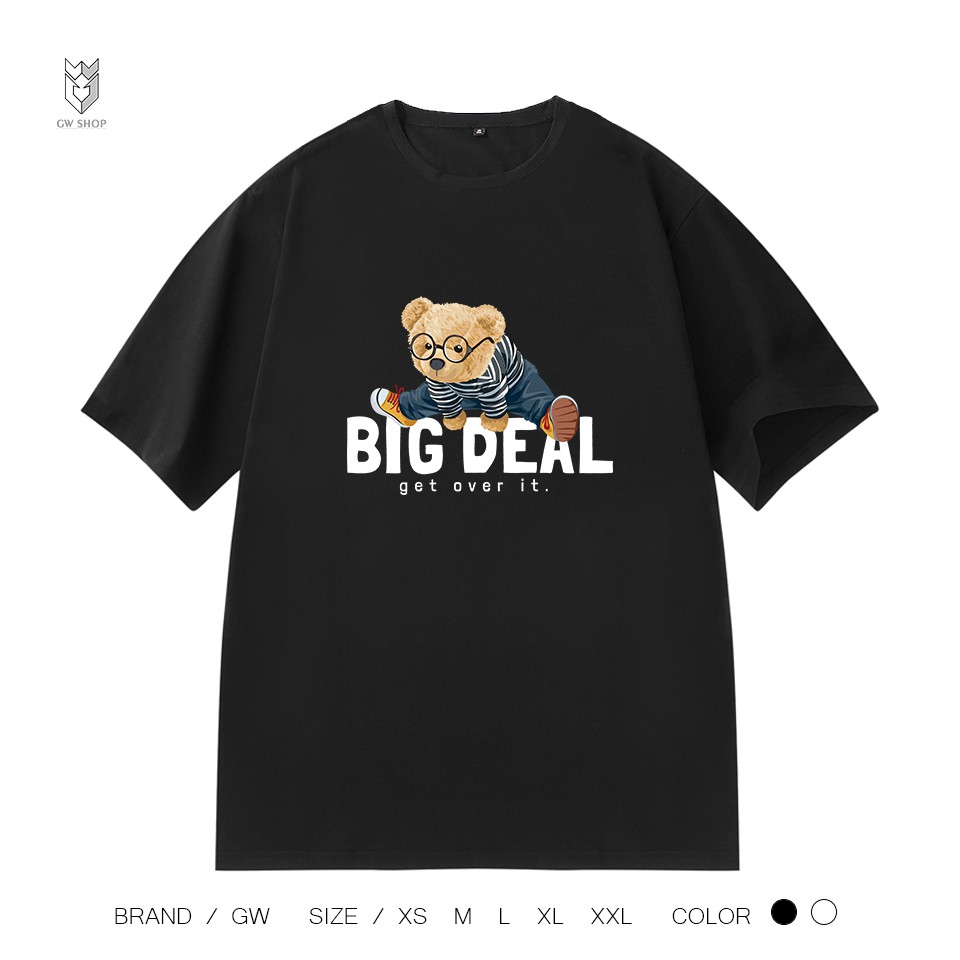 【FREE SHIP】Áo thun nam nữ Unisex tay ngắn in BIG DEAL, vải cotton co dãn 4 chiều - GW SHOP