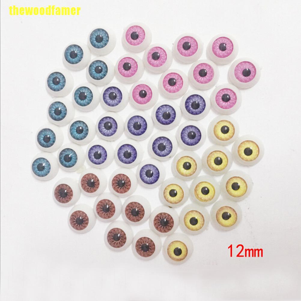 1 Cặp Mắt Nhựa 12mm Cho Búp Bê