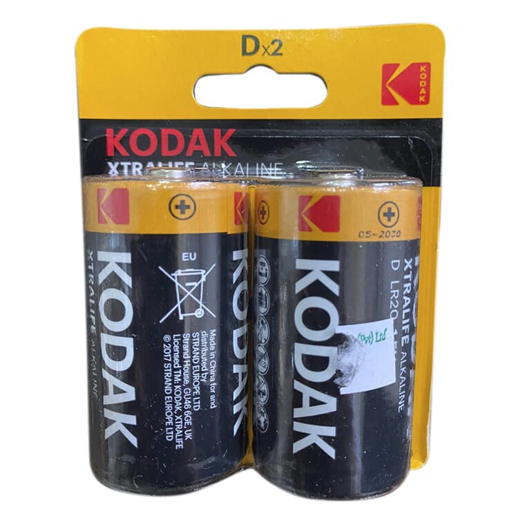 Bộ 2 pin đại Kodak Alkaline D điện thế 1.5V Uncle Bills IB0161 siêu bền hàng nhập khẩu chính hãng pin đèn pin