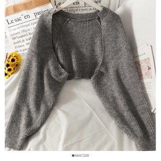 [SẴN]  áo khoác len croptop (KÈM ẢNH THẬT)