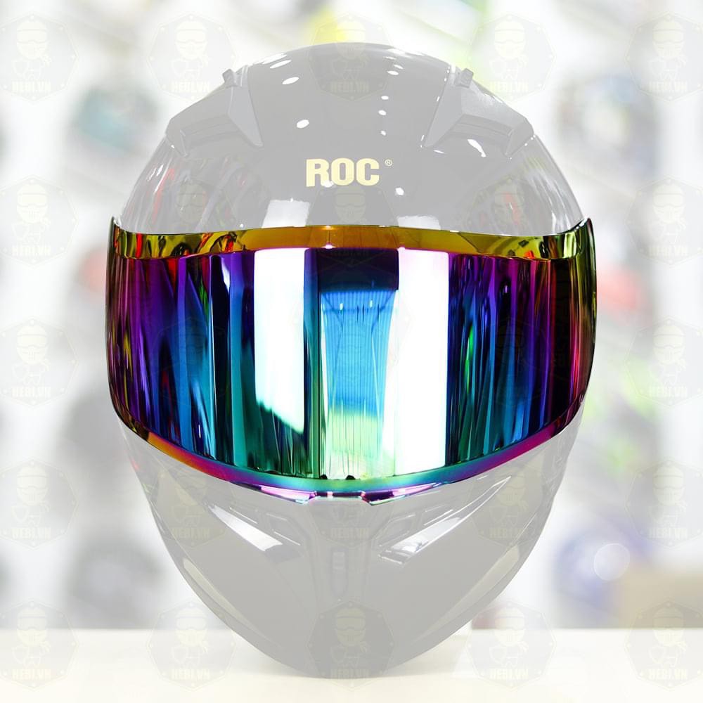 Kính Gắn Mũ fullface ROC 01 ROC 08 Kính Titan 7 Màu, Đen, Tráng Gương, Trắng Đủ Màu