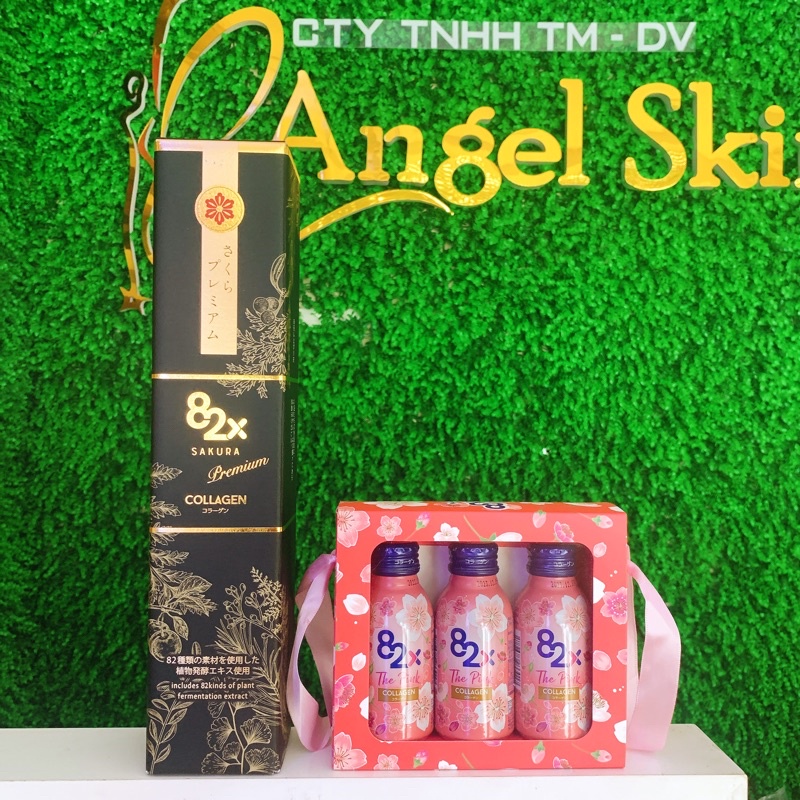 Nước uống đẹp da Collagen 82x Sakura Premium 500ml Nhật Bản