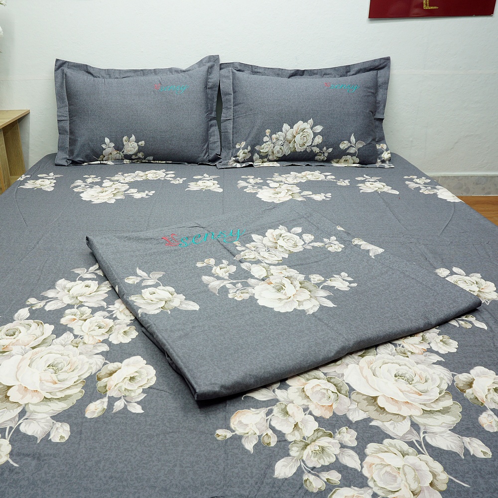 Bộ drap + vỏ chăn VIKOSAN SENSY siêu đẹp mát mịn (sale 60%) ảnh thật 100% mẫu như hình
