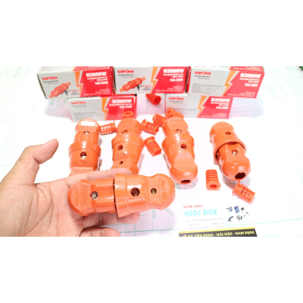 Bộ Nối Nguồn Công Suất Cao SOPOKA N3000W Lớp Lõi Chịu Nhiệt, Lớp Vỏ Chống Vỡ