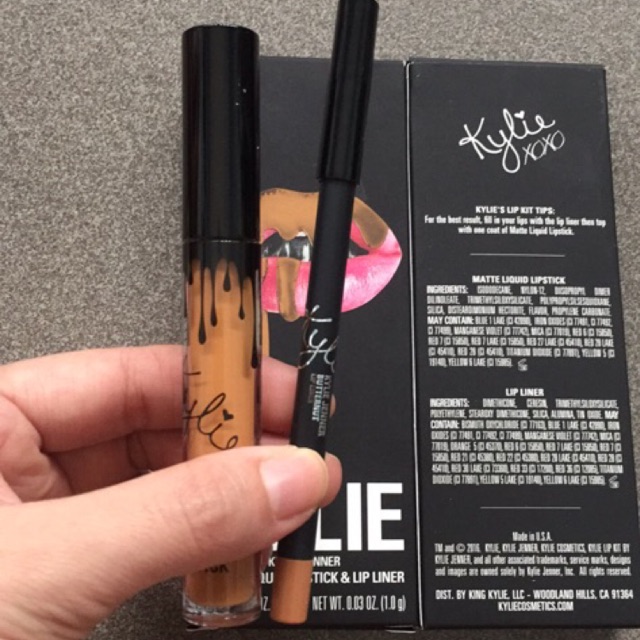 💄Son lì Kylie màu-Butternut(vàng đồng)(3.25g) + chì kẻ viền môi cùng tone (1g)-USA