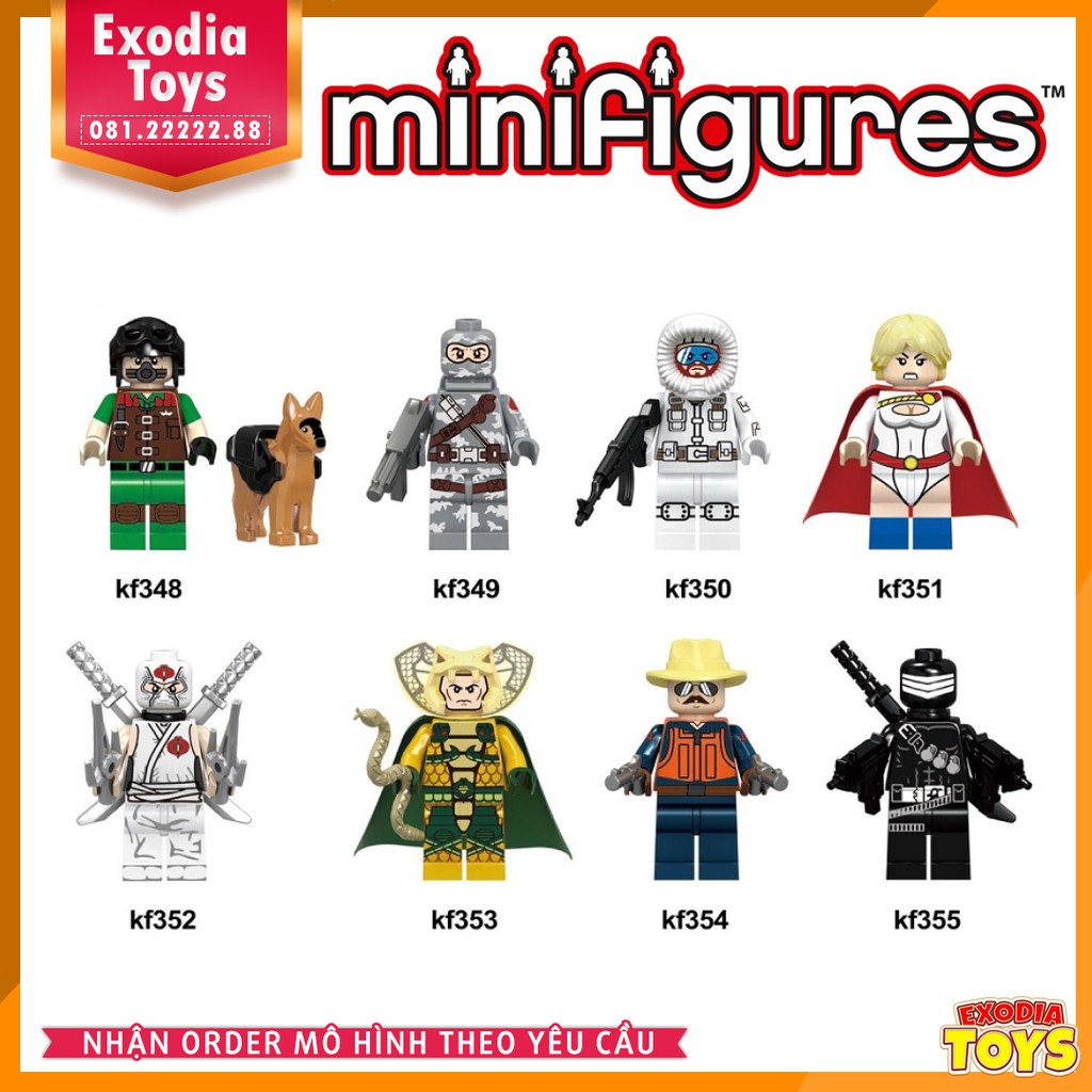 Xếp hình Minifigure Nhân vật GI Joe Cuộc Chiến Mãng Xà - Đồ chơi lắp ghép sáng tạo - KOPF KF6028