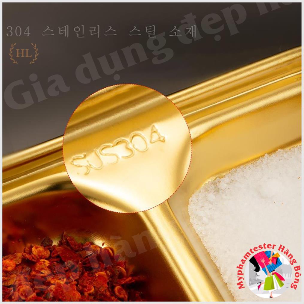 Đĩa đựng gia vị inox không ăn mòn 304 | Khay gia vị Vàng Inox cao cấp Hàn Quốc