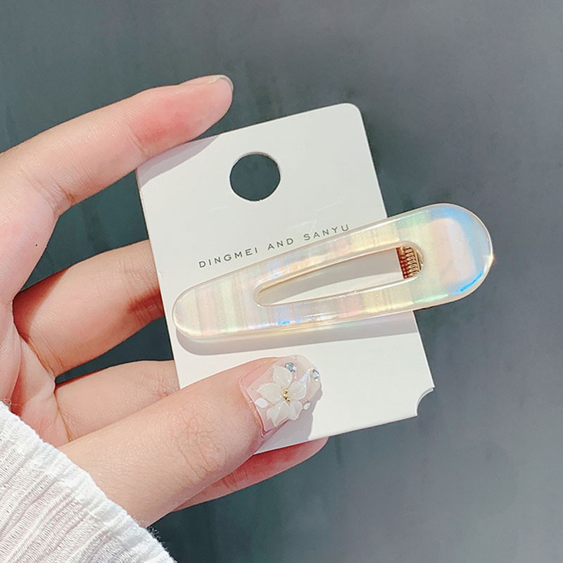 Kẹp tóc mái mỏ vịt màu sắc phong cách tiên cá dành cho bạn gái