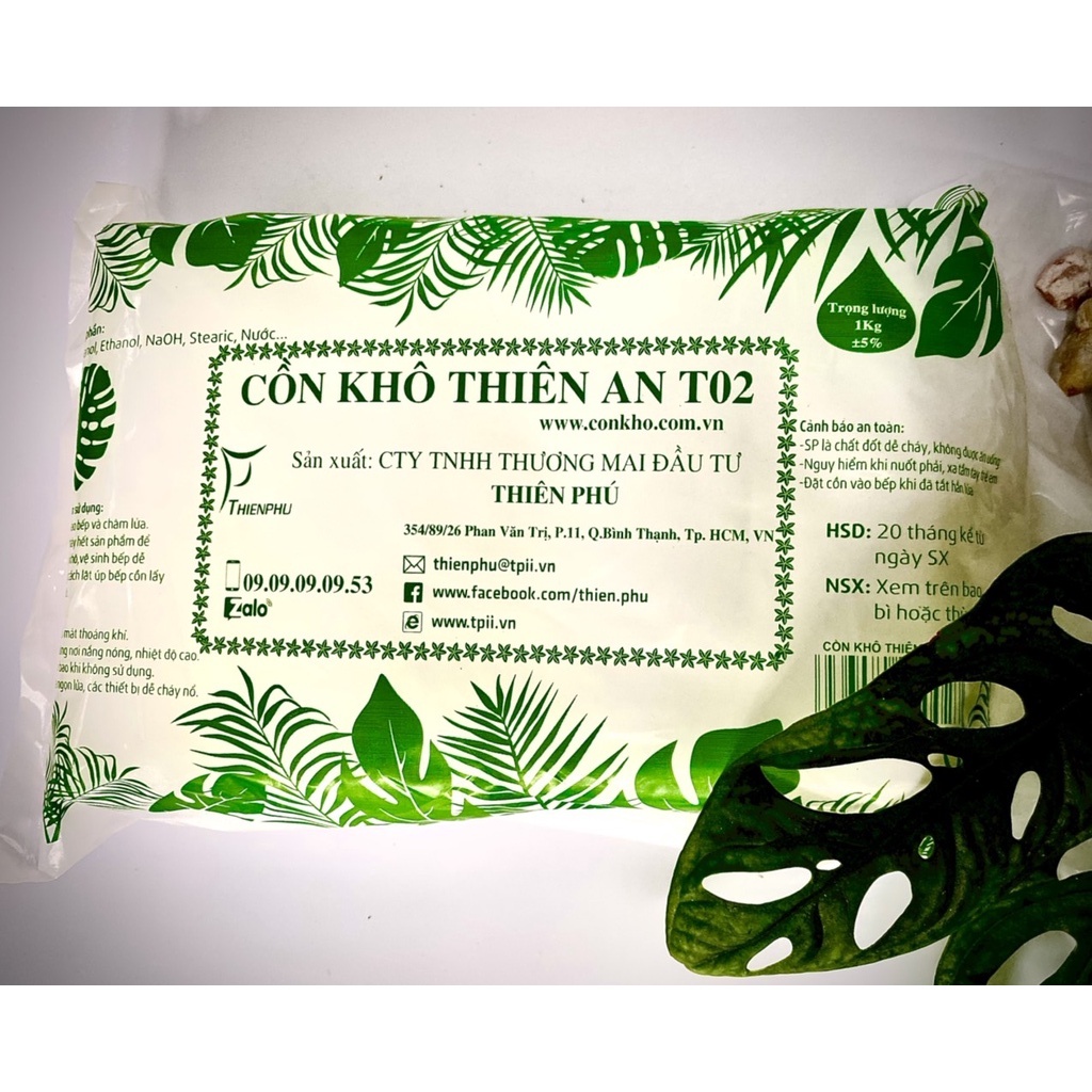 Cồn khô Thiên An loại 2 - MSP : T02