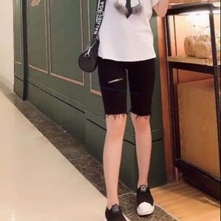 Quần jean ngố phong cách rách đùi khangshop1 ks2