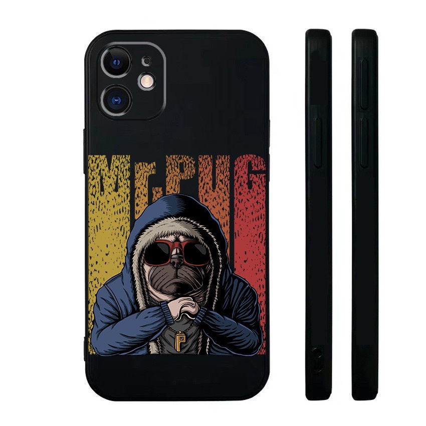Ốp Lưng Iphone Cạnh Vuông, Bảo Vệ Camera Hình Pitbull ip 7Plus,8Plus,x,xs,xsmax,11,11promax,12,12promax,13,13promax