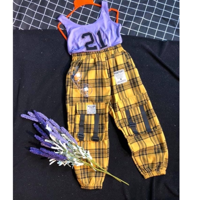 Quần baggy bé gái bo thun bé trai bé gái