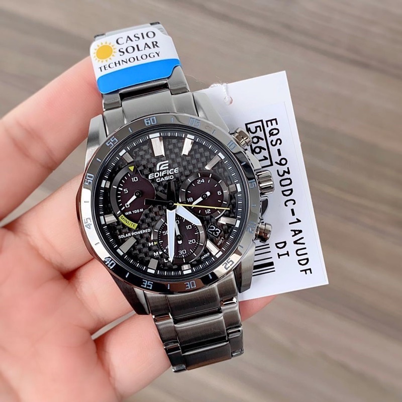 Đồng Hồ Casio | Edifice | Nam  EQS-930DC-1AVUDF | Dây Kim Loại | Pin Năng Lượng | Chống Nước WR100M