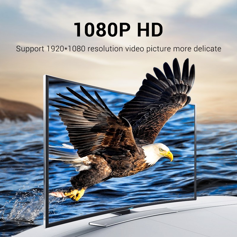 Cáp chuyển đổi HDMI sang VGA Vention hỗ trợ độ phân giải cao 1080p 60hz cho Pc/Laptop/Máy chiếu